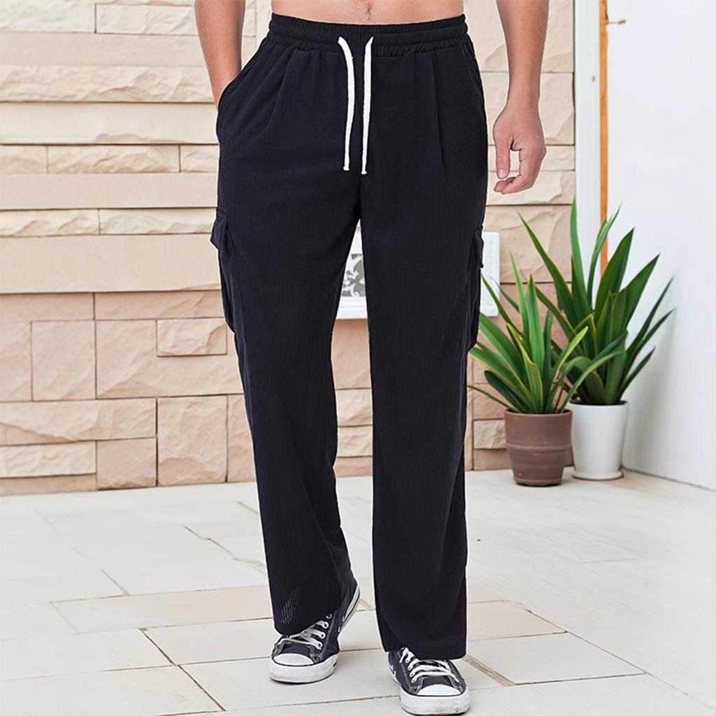 Men'S Pants Beach Pants Solid Color Comfortable Breathable Casual Daily Vacation Pants