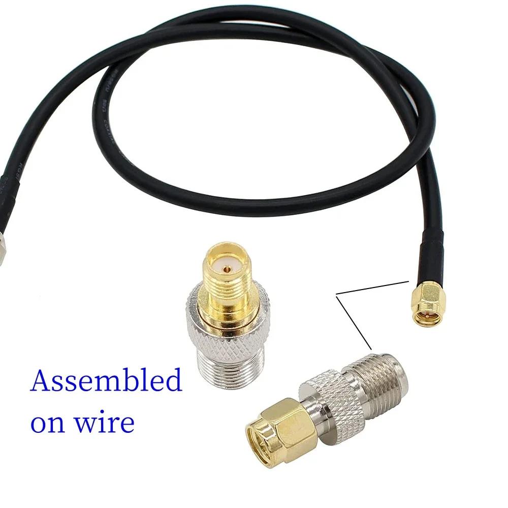 2/10pc Coaxial Adapter SMA Male Turn F-Fe Copper RF Conversion Head Smaj/ Internal Thread Inner Needle Turn F External Thread