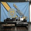 Custom Name,Manchester City Wall tapestry, aesthetic printed fabric blanket, suitable for bedroom, living room, and home decor.