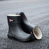 Four Seasons Rain Shoes Women's Waterproof and Non-slip Water Shoes Medium Tube Rain Boots Fashion Rubber Shoes Outside Kitchen Shopping Work Shoes