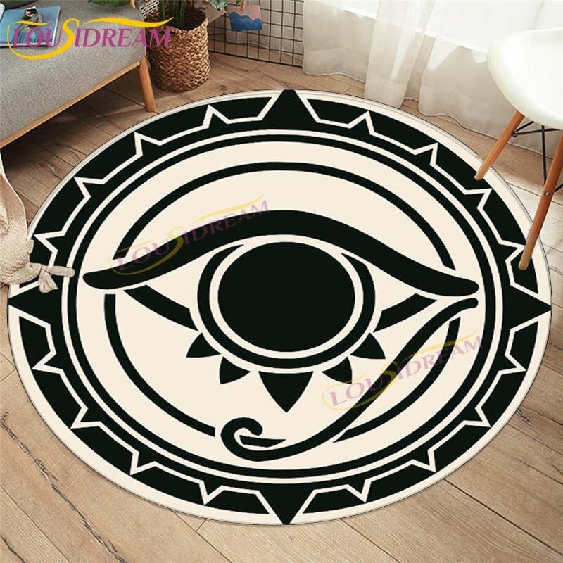Evil Eye Covor Covor Decoratiuni Interioare Hamsa Palm Mandala Covor Covor Sufragerie Covor Boho Chic Rotund Scaun Covor Rotund