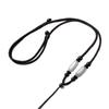 Adjustable Hand-Woven Hetian Jade Pendant Lanyard in Red and Black for Men and Women - Emerald Necklace Rope
