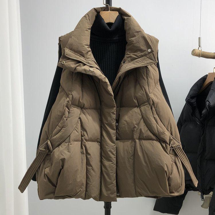 Off-season Plus Size Women's Down Cotton-padded Vest Coat 2025 Autumn Winter Female New Waistcoat Jacket Fashion Overwear