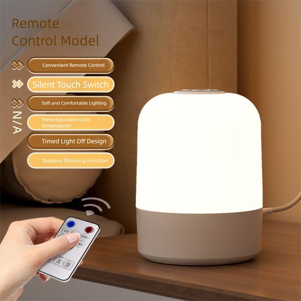 3 Color Bedroom Bedside Lamp Dimming LED Table Lamp Bedroom Decor Sleeping Lamp  Bedroom