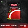 Pushp Brand Kashmiri Red Chilli Powder (Pouch Pack of 1, 500gm)