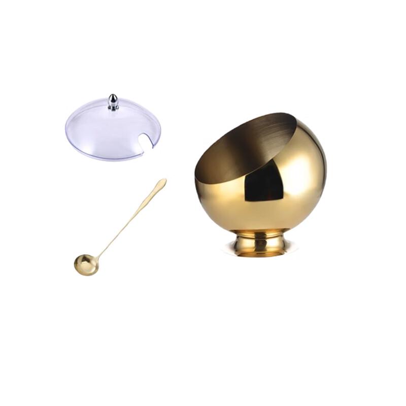 Golden Stainless Steel Slanted Condiment Bowl Set