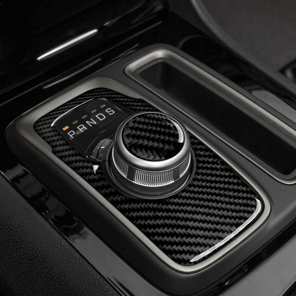 BRMYL Auto Schalthebel Panel Aufkleber 2015-2023 Chrysler 300 / 300C / 300S / Limited/Base Zubehör Kohlefaser Innenraum Aufkleber