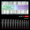 504Pcs/set Transparent Artificial Nail Kit Full Coverage Tips For Gel Extension Manicure Home Salon Application
