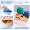 3Size Silicone Food Storage Containers Hard-Shell Silicone Bento Lunch Box Container with Lids Microwave Dishwasher Freezer Safe