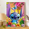 Disney diamond painting 5D round diamond full of diamonds diy handmade stickers, Stitch and butterflies home decoration paintings