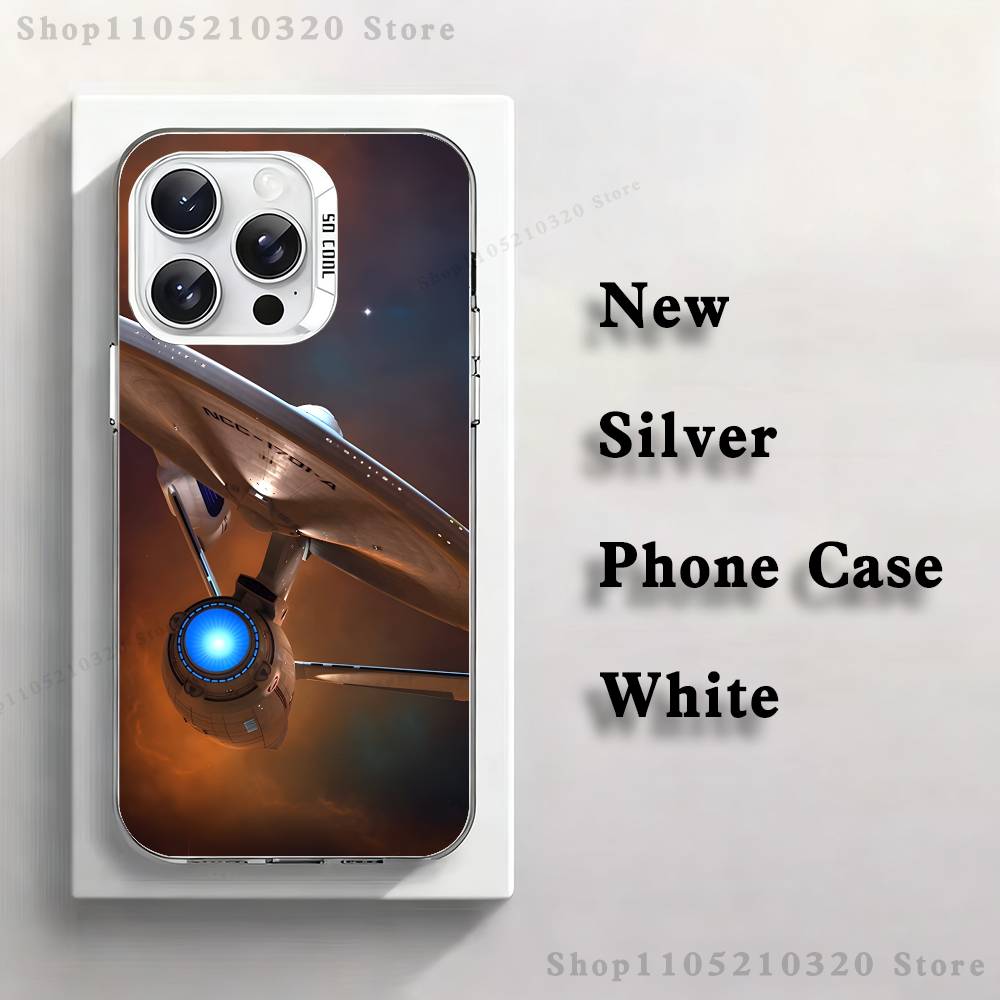 S-Star T-Trek Ships Phone Case For iPhone 17,16,15,14,13,12,11,Mini,Pro,E,MAX White Matte Silicone Whtie Cover
