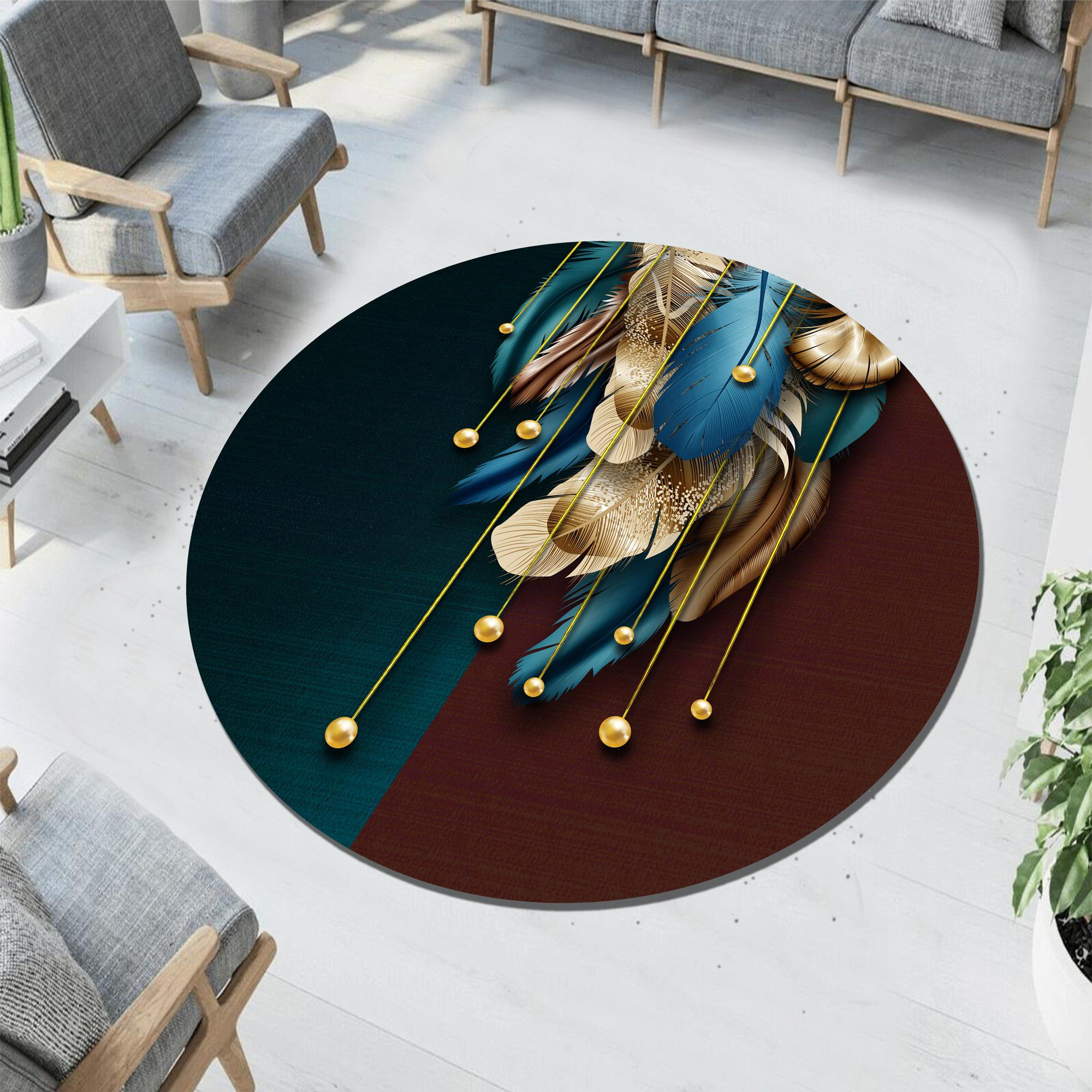 

EPeddler Home Современный узор Цифровая печать Моющаяся нескользящая точечная основа Новое поколение ковров для гостиной, кухни, спальни и напольного коврика 60 x 60