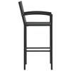 Bar Stool Set 4 Pieces Black Poly Rattan