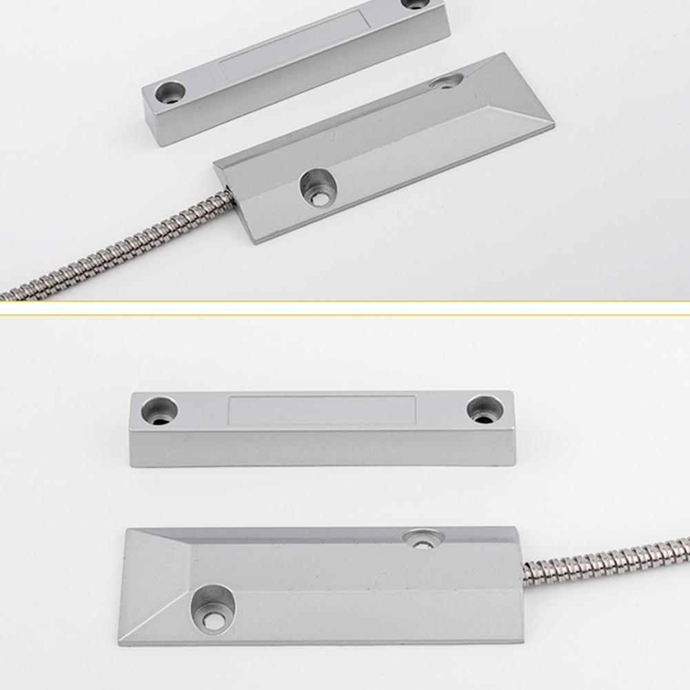 Zinc Alloy Sensor Security Sensor 30cm Cable Length Garage Door Sensor Zinc Alloy Construction Easy Installation