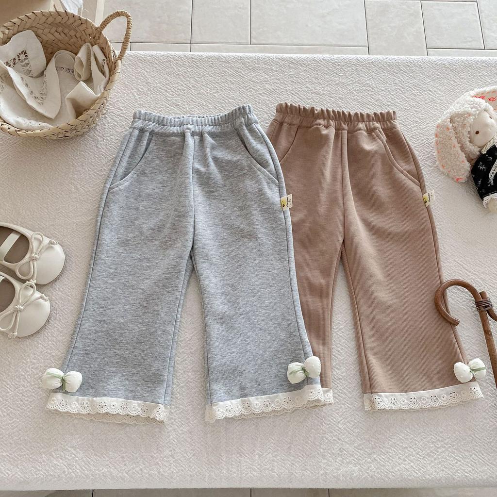 Infant Lace Pants 2025 Korean Version of the New Baby Girl Foreign Casual Pants Fashion Versatile Bell Pants Trousers