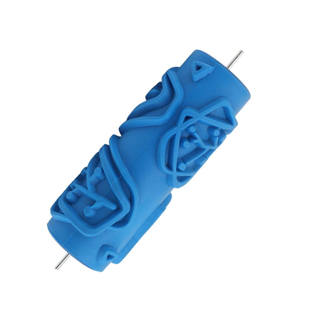 Pattern Paint Roller Soft Rubber Head for Walls Ceiling Decorative Texture Tool Blue 105Y