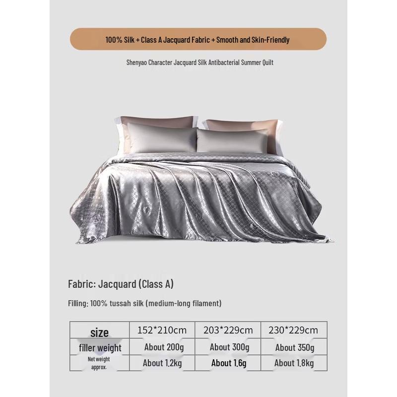 FUANNA 100% Silk Summer Duvet
