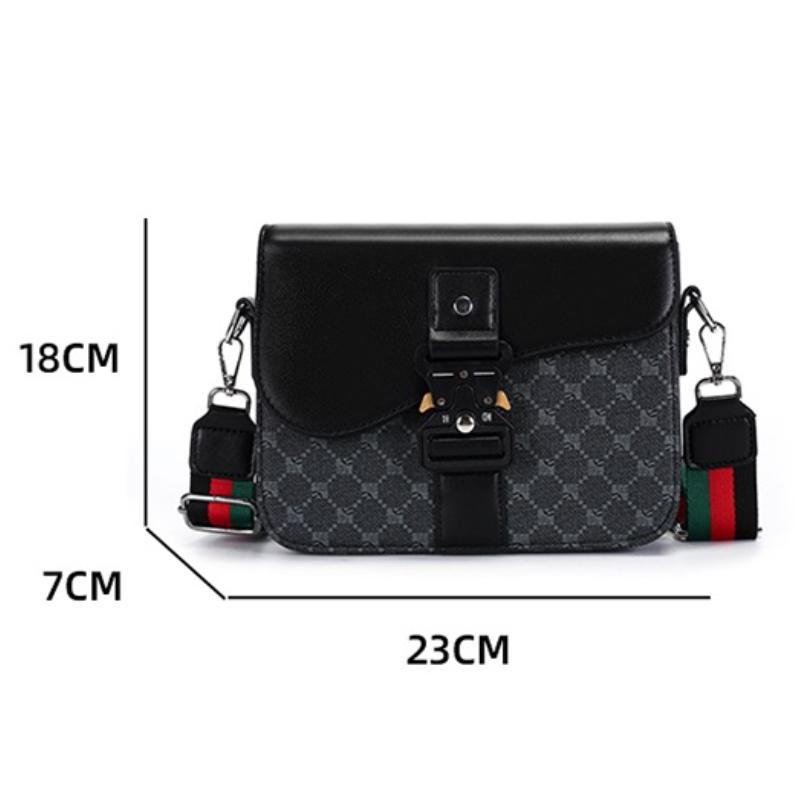 Modieuze Jacquard Patroon Heren Crossbody Tas High-End Casual Schoudertas voor Pendelen Zakelijk Waterdichte Dagelijkse Sling Bag