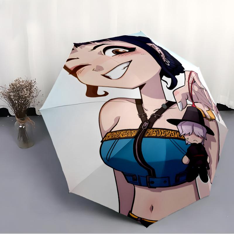 1pc KPop Demon Hunters ZOEY1 Umbrella, Sun Protection, And UV Shielding. It Has Eight Sturdy Ribs for Outdoor Use And Perfect Gift