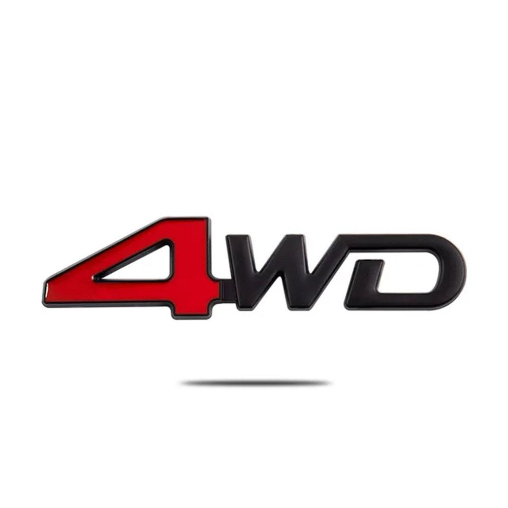 Lettere Metalliche 3D Logo 4WD Emblema Adesivo Posteriore Bagagliaio Auto Decalcomania Laterale Parafango Badge 4WD Accessori