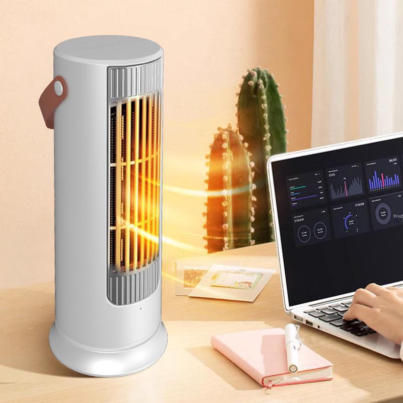 Energy-Efficient Mini Desktop Heater - Fast Heating, Anti-Dump, Ideal for Home & Office Use.