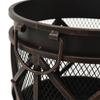 Rustic Fire Pit with Poker Ø42x54 Cm Steel