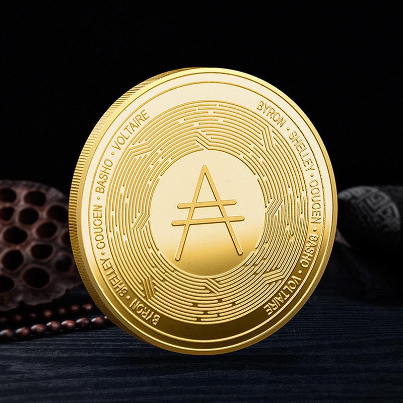 Plated Cardano Ada Coin Cryptocurrency Physical Collection Metal Coin