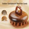 Sandalwood Meridian Scalp Massage Comb: Round Disc Finger Ring for Hair & Scalp Care – Tooth Shampoo Brush & Therapy Scraping.