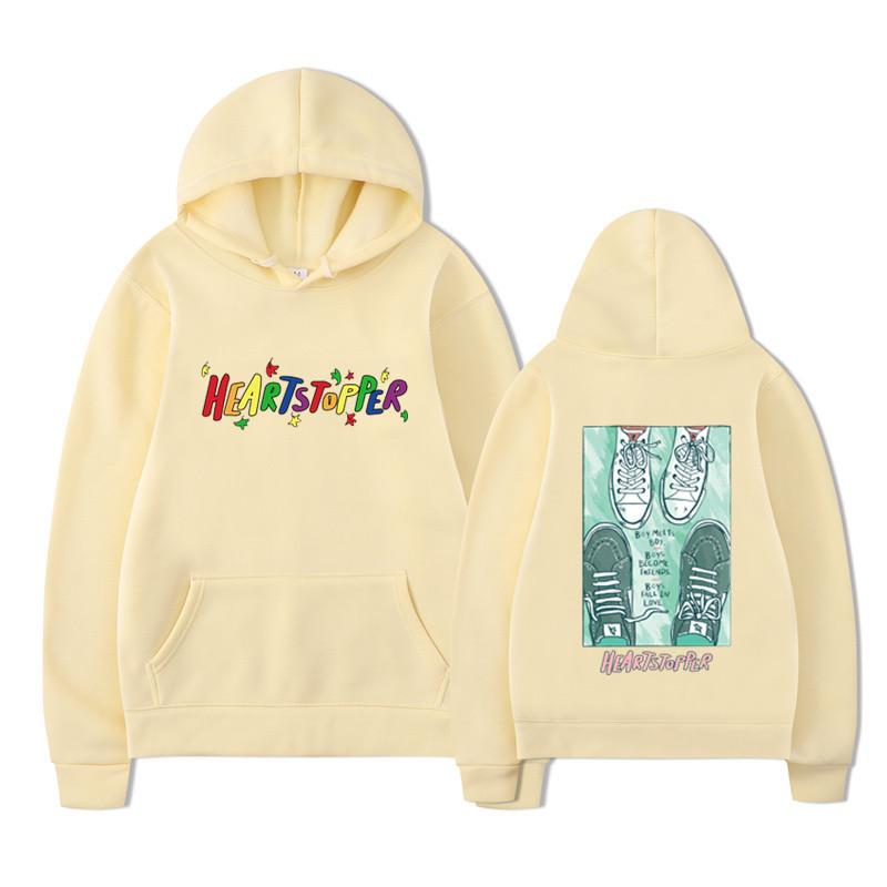 Heartstopper Rainbow Hoodie with Printed Men's and Women's Hoodies and Plush Hoodies for Loose Sports Printing