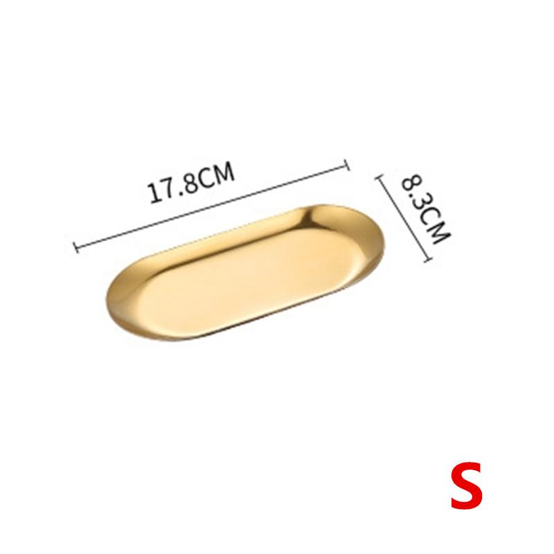 

S/L Золотая Нержавеющая Сталь Тарелка для Оборудования для Нейл-Арта Косметический Поддон для Хранения Хирургический Стоматологический Лоток Тарелка для Ногтей Инструменты для Маникюра
