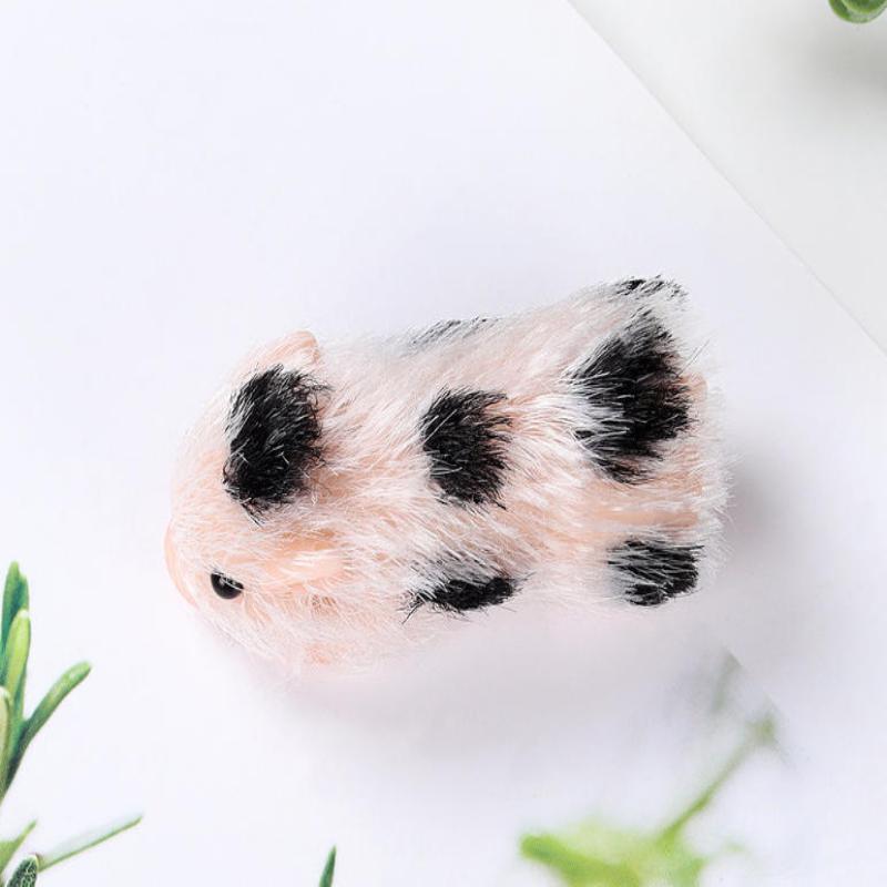 Simulation Hairy Pig Doll Soft Silicone Toy Realistic Animal Squeeze Decompression Stress Relief for Kids School Home Desk