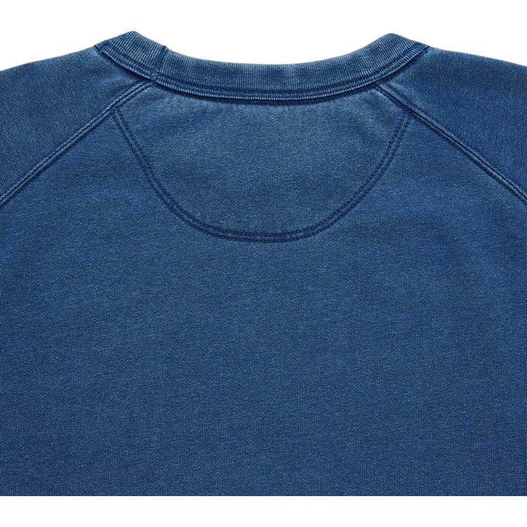 UNIQLO Washed Denim Color Long Sleeve Sweatshirt Men tops Dark-Blue 446903-65
