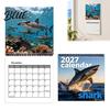 Daily Note Management Calendar with Calendar Sea 2027 Wall Tool Sharks Life Hanging Gift