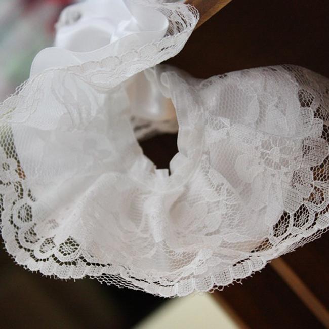 4 метра шириной 6 см высококачественный односторонний полиэстер с шелковым кружевом белое — фото 4