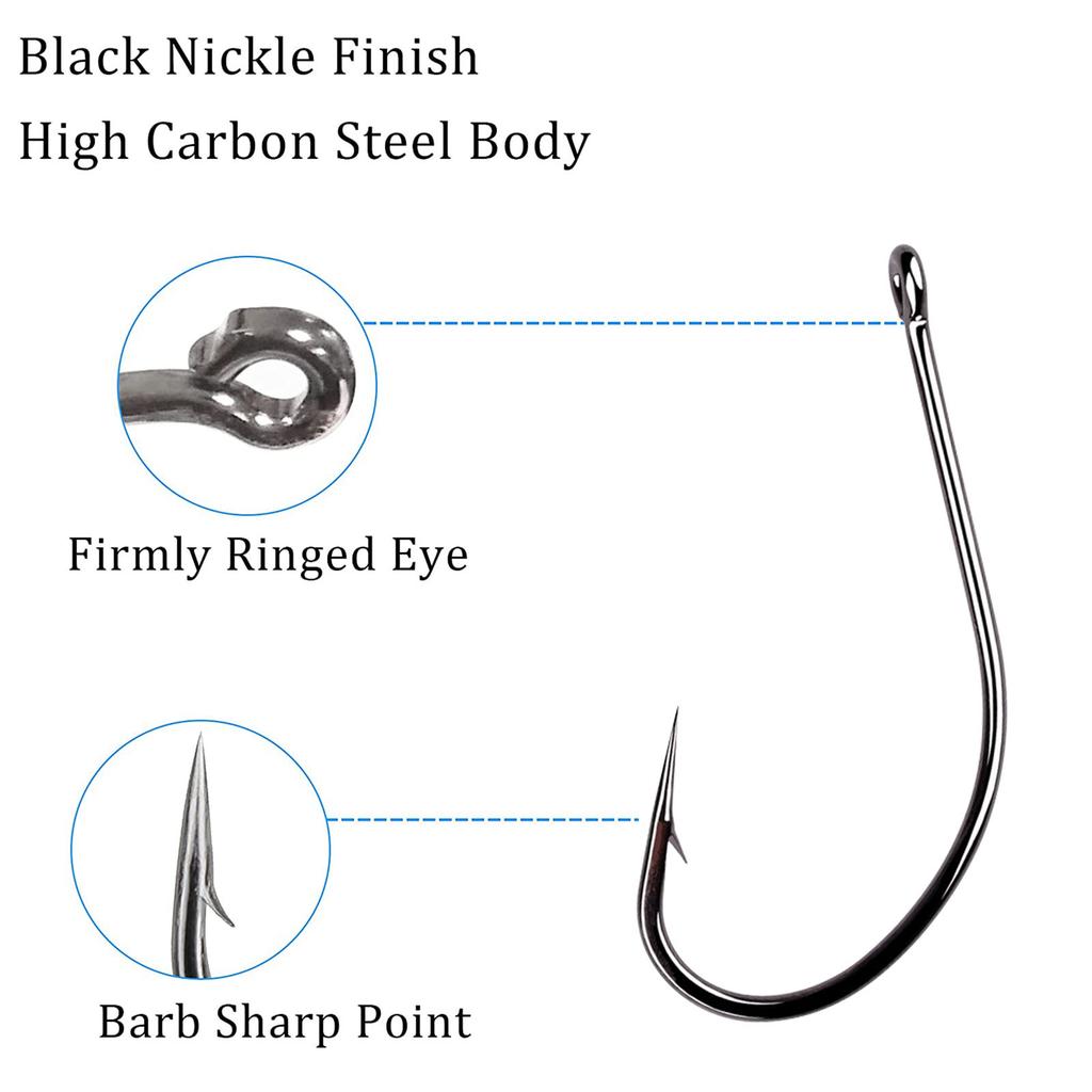 10 stücke/50 stücke Angelhaken High Carbon Edelstahl Stacheldraht Angelhaken Mit Ring Angelgerät Zubehör