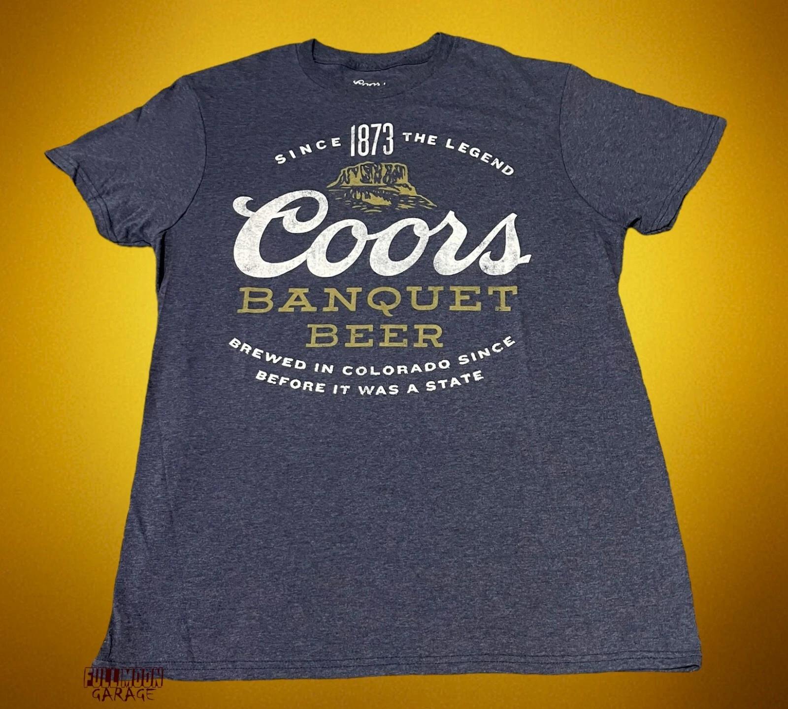 New Coors Banquet Beer 1873 Classic Men s Vintage T-Shirt S