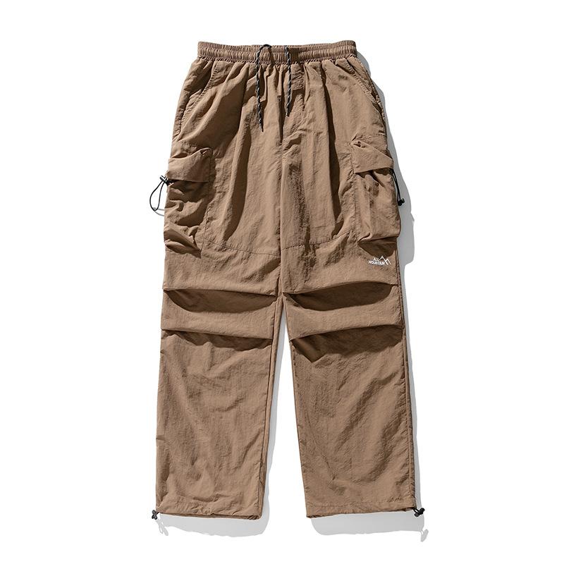 Double Pleated Large Pocket Landing Paratrooper Pants Spring New Japanese Loose Outdoor Functional Anti-splashing Casual Overalls