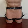 Uomo Sexy Pelle Coscia Giarrettiera Cintura Bondage Sessuale Imbracatura Gamba Giocattoli Sessuali Per Coppie Accessori Esotici da Uomo