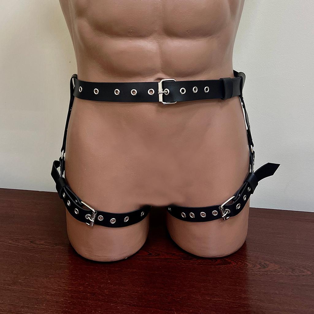 Uomo Sexy Pelle Coscia Giarrettiera Cintura Bondage Sessuale Imbracatura Gamba Giocattoli Sessuali Per Coppie Accessori Esotici da Uomo