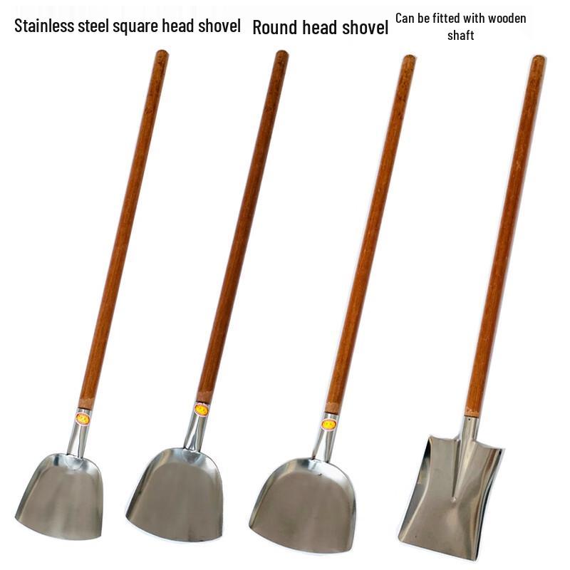 MOLUONA Stainless Steel Wooden Handle Wok Spatula Set