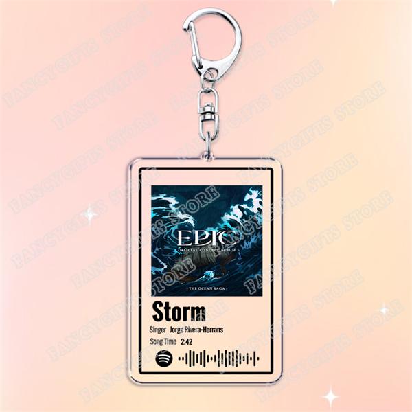 Hot Epic The Musical Songs Keychains for Women Accessories Bag Wouldn't You Like No Longer You Music Keyings Jewelry Fans Gifts