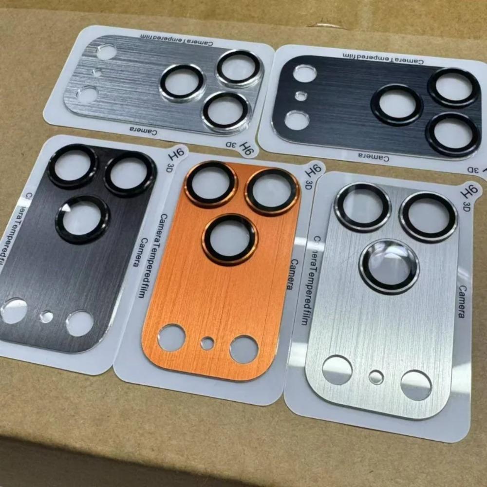 9H HD Armor Camera Lens Protector For IPhone 17 17 Air 17 Pro 17 Pro Max Aluminum Metal Ring Lens Tempered Glass Film Case Cap