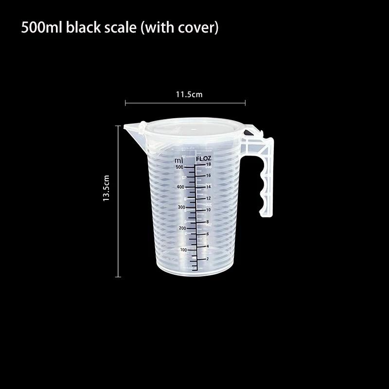 100-5000ml Plastic Measuring Cup with Lid Graduated Liquid Container Kitchen Clear Baking Measuring Tools High Volume