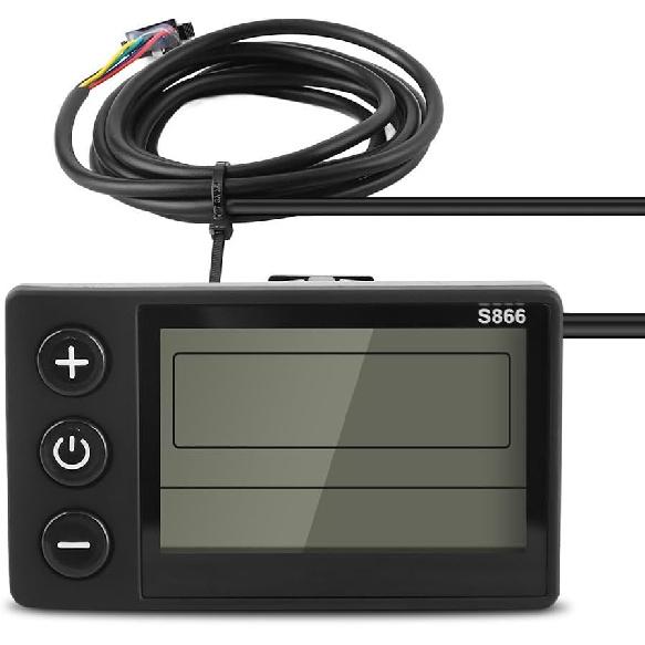 LCD Display, 24V 36V 48V ElectricBike Control Panel LCD Display Meter for Scooter Modification