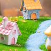 Cartoon House Sculpture Statue Funny Resin House Creative House Figurine House Funny House Collectible Mushroom Resin Crafts