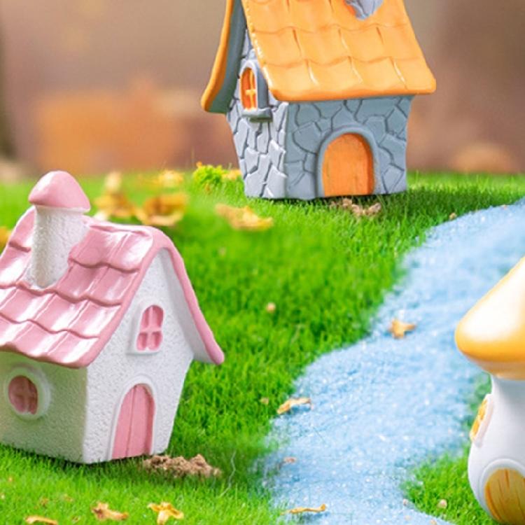 Cartoon House Sculpture Statue Funny Resin House Creative House Figurine House Funny House Collectible Mushroom Resin Crafts
