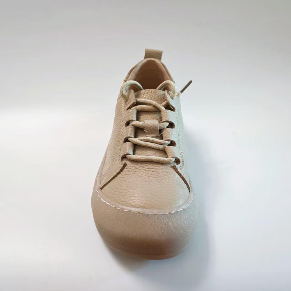 Women's Casual Skate Shoes Retro Style Genuine Leather Casual Sneakers Comfort Travel Flat Non-slip Cowhide Walking Daily Wear