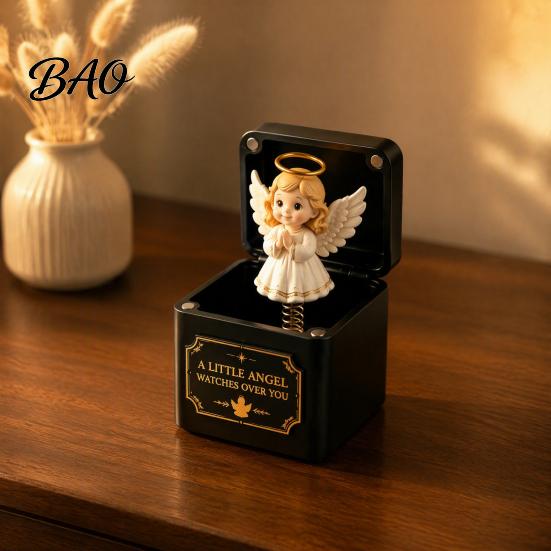 Christmas Party Favors Magic Gift Box, Spring-Loaded Pop-Up Holiday 3D Santa Tabletop Ornaments Claus Snowman Angel Elk Trick Box for Xmas Parties,