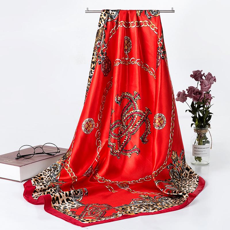 90 Large Silk Scarf for Women - Spring/Autumn Korean Style Satin Neckerchief, Mother's Day Gift
