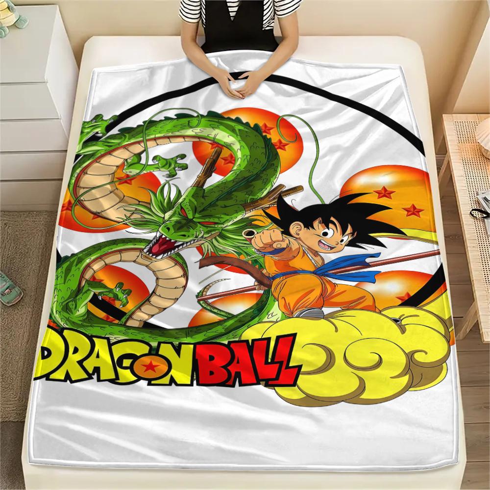 Dragon Ball Character Print Flannel Blanket High Quality Comfortable for All Seasons Home Decor Warmth and Comfort Perfect for Christmas Gifts